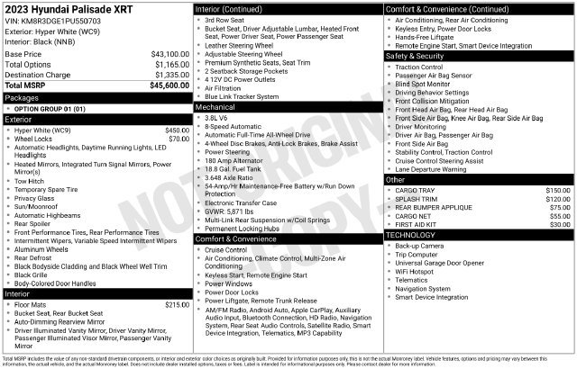 Used 2023 Hyundai Palisade XRT AWD/4WD image 37