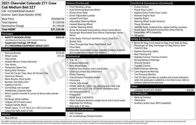 Used 2021 Chevrolet Colorado Z71 w/ Safety Package image 34