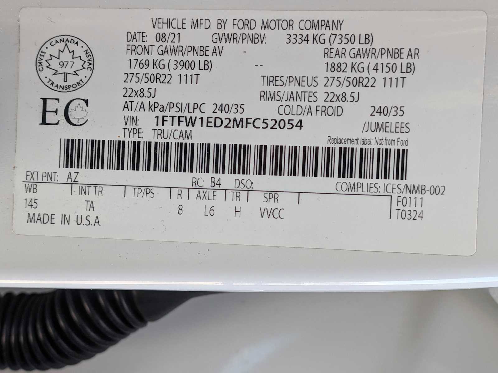 Certified 2021 Ford F150 Limited image 36