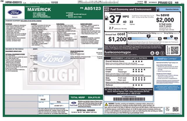 Certified 2023 Ford Maverick Lariat w/ Lariat Luxury Package FWD image 5
