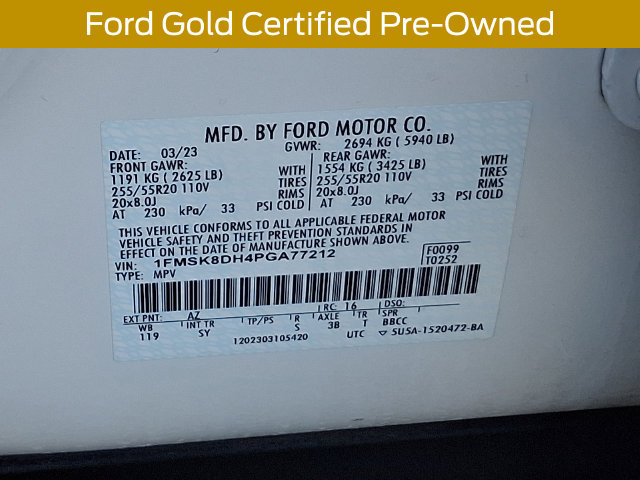 Certified 2023 Ford Explorer XLT w/ Equipment Group 202A AWD/4WD image 30