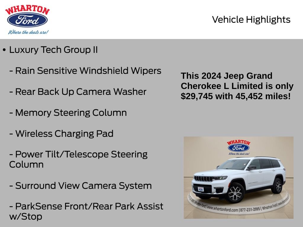 Used 2024 Jeep Grand Cherokee L Limited w/ Luxury Tech Group II AWD/4WD image 10