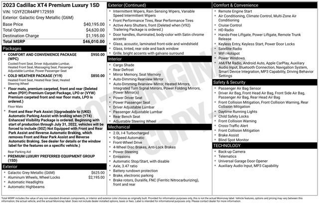 Used 2023 Cadillac XT4 Premium Luxury image 9