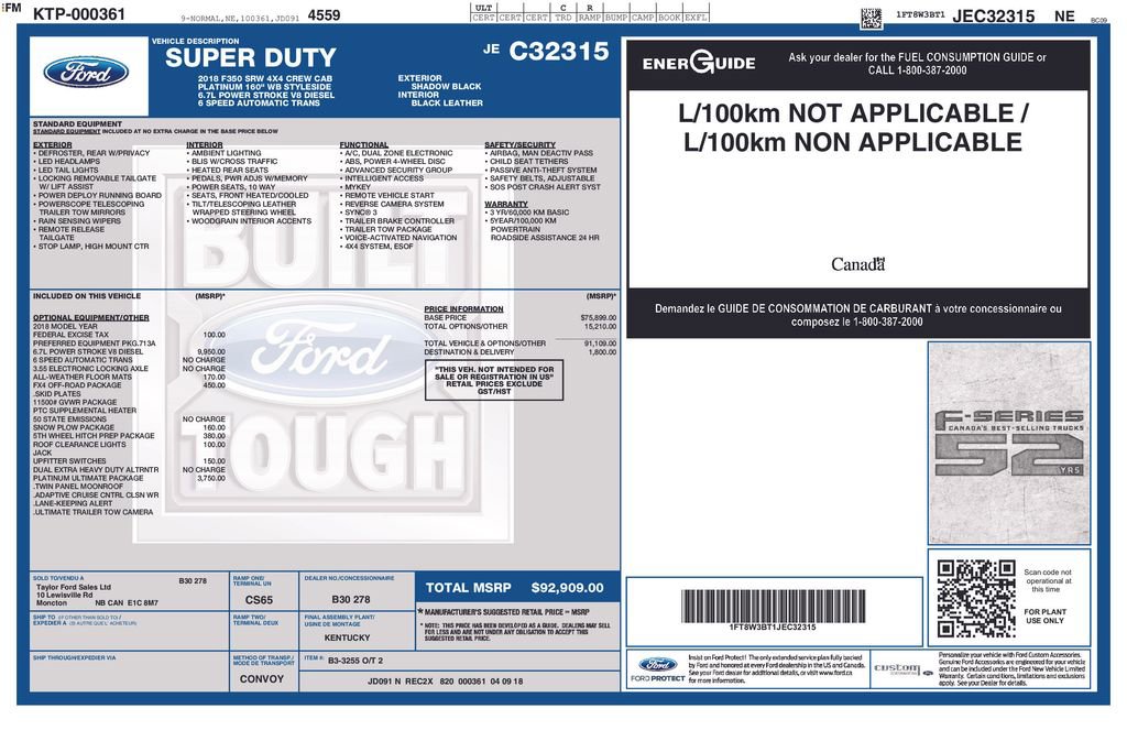 Certified 2018 Ford F350 Platinum w/ Platinum Ultimate Package image 26