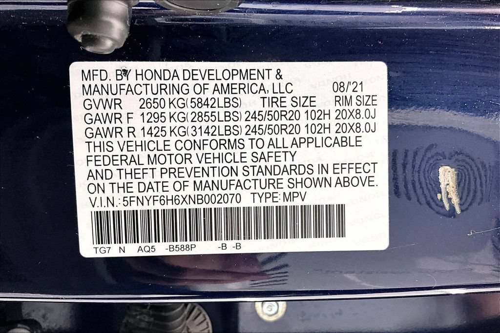 Used 2022 Honda Pilot Touring image 36