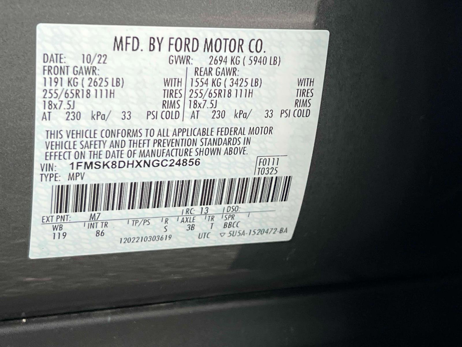 Certified 2022 Ford Explorer XLT image 22