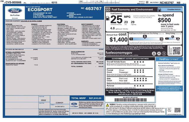 Certified 2022 Ford EcoSport SE w/ SE Convenience Package AWD/4WD image 6