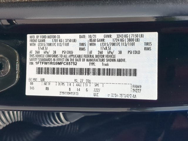 Certified 2021 Ford F150 Raptor w/ Equipment Group 801A High AWD/4WD image 29