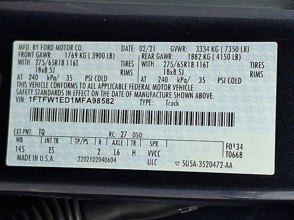 Certified 2021 Ford F150 Lariat image 30