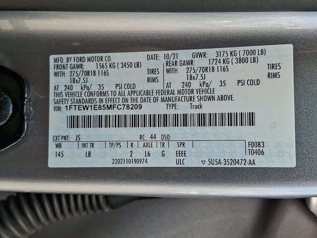 Certified 2021 Ford F150 Tremor w/ Equipment Group 401A Mid AWD/4WD image 27