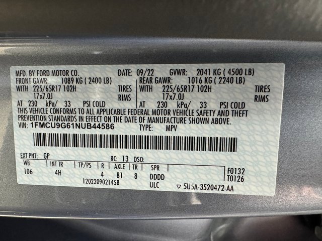 Certified 2022 Ford Escape SE w/ Cold Weather Package image 30