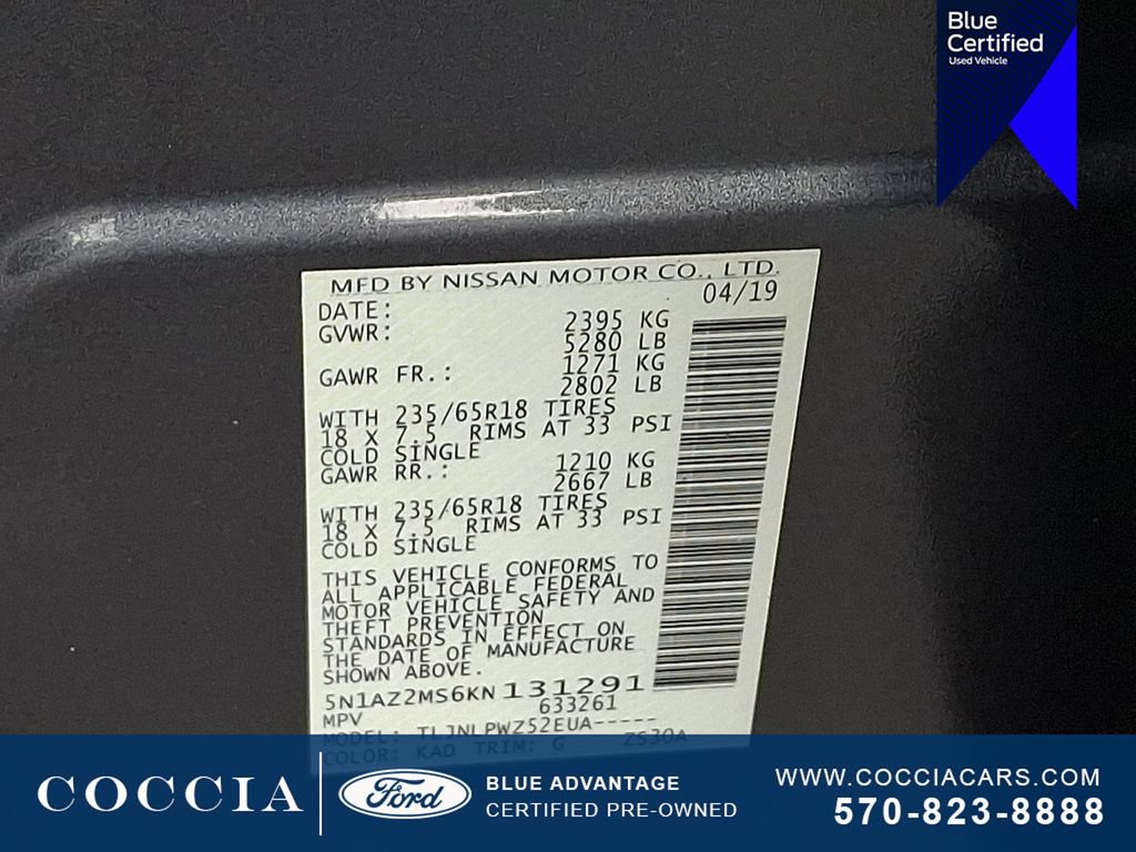 Used 2019 Nissan Murano S AWD/4WD image 26