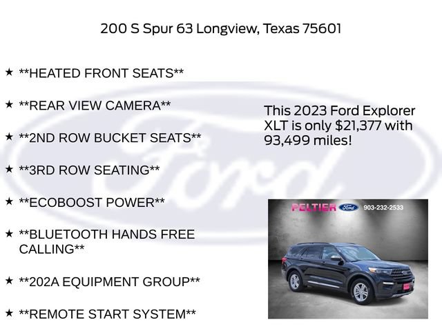 Certified 2023 Ford Explorer XLT w/ Equipment Group 202A RWD image 11