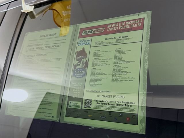Certified 2022 Ford F150 Lariat w/ Equipment Group 502A High image 16