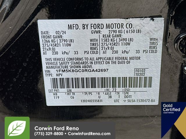 Certified 2024 Ford Explorer ST w/ Equipment Group 401A AWD/4WD image 39