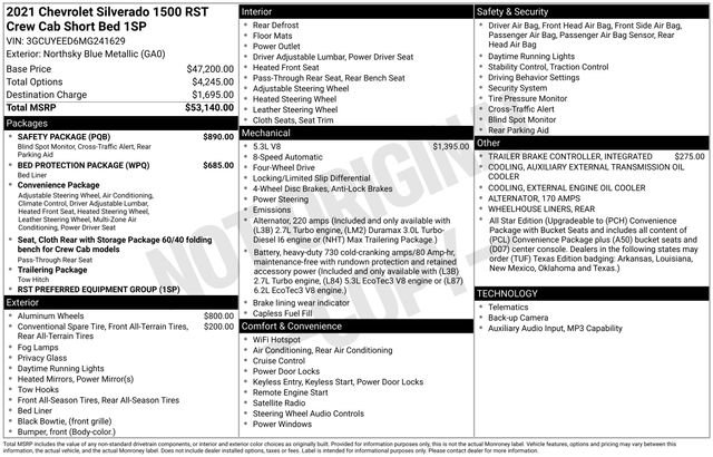 Used 2021 Chevrolet Silverado 1500 RST w/ Safety Package image 35