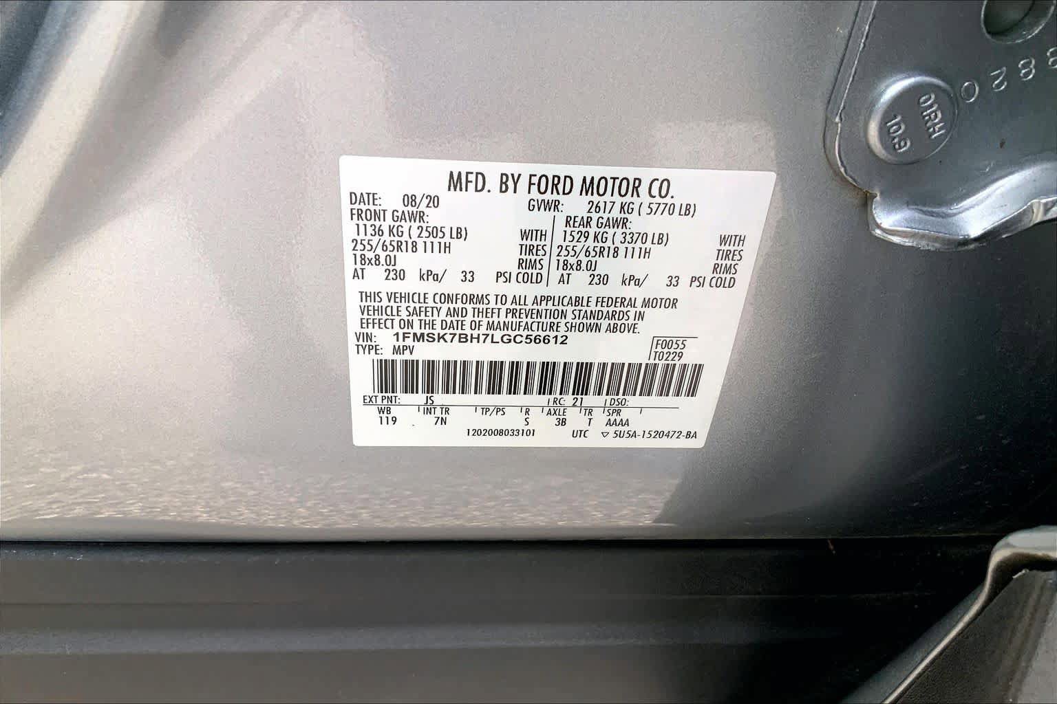 Certified 2020 Ford Explorer 2WD image 30
