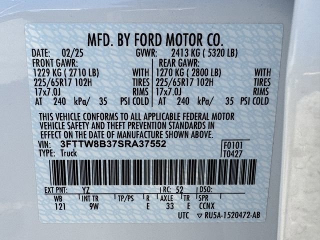 Certified 2025 Ford Maverick XL w/ Equipment Group 101A AWD/4WD image 33