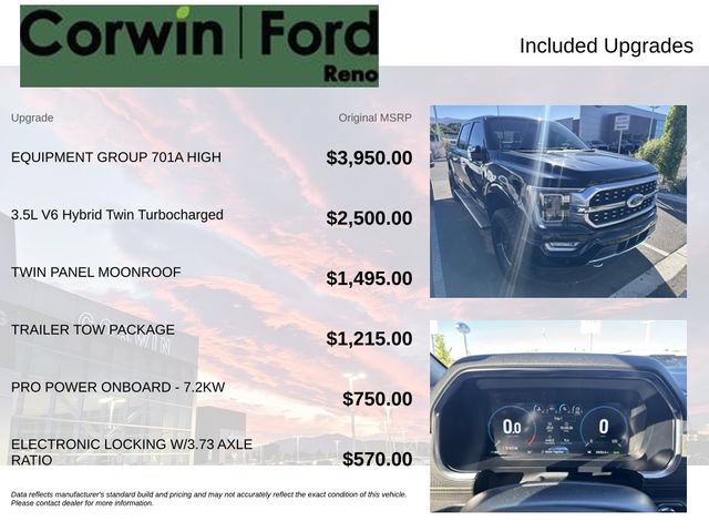Certified 2023 Ford F150 Platinum w/ Equipment Group 701A High AWD/4WD image 3