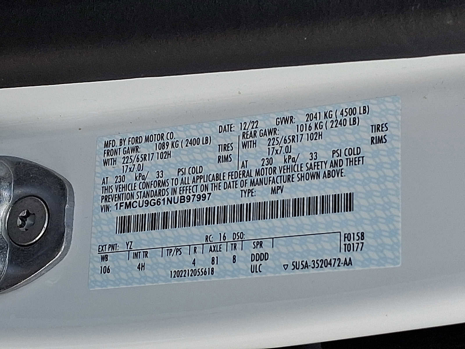 Certified 2022 Ford Escape SE image 26