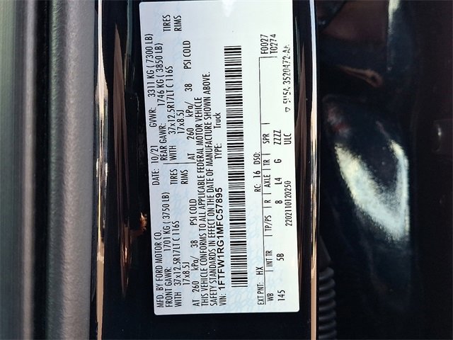 Certified 2021 Ford F150 Raptor w/ Raptor 37 Performance Package image 26