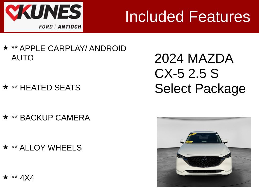 Used 2024 MAZDA CX-5 AWD 2.5 S w/ Select Package image 3