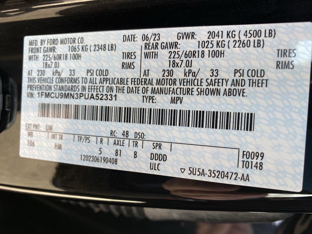 Certified 2023 Ford Escape ST-Line w/ Tech Pack #1 image 49