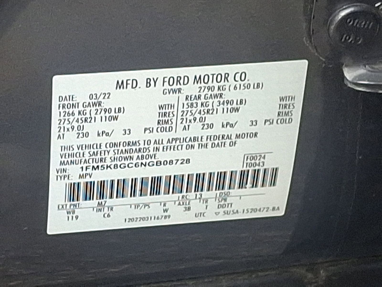 Certified 2022 Ford Explorer ST w/ Equipment Group 401A image 27