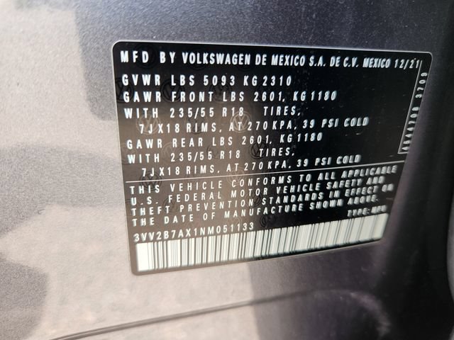 Used 2022 Volkswagen Tiguan SE AWD/4WD image 22