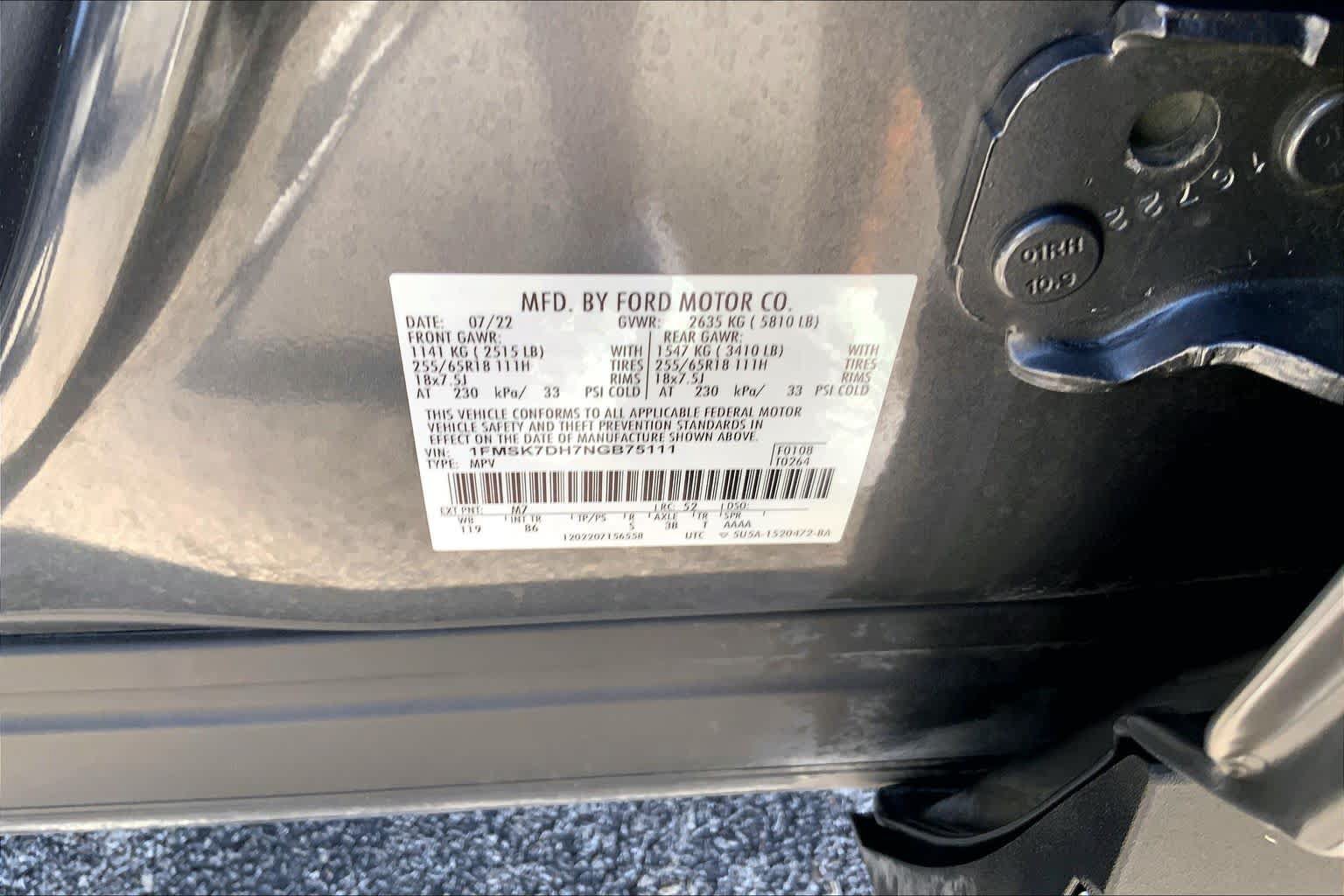 Certified 2022 Ford Explorer XLT RWD image 33
