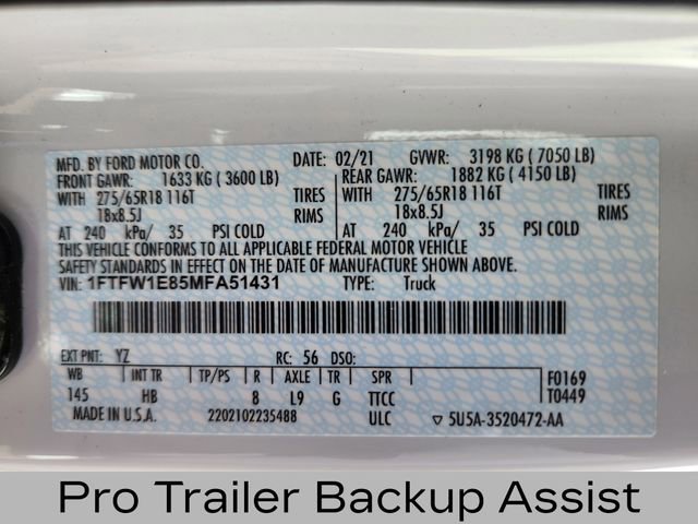 Certified 2021 Ford F150 Lariat w/ Equipment Group 502A High image 28