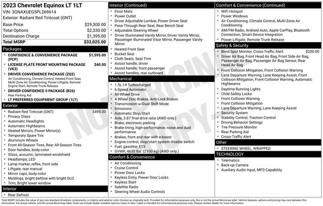 Used 2023 Chevrolet Equinox LT AWD/4WD image 4