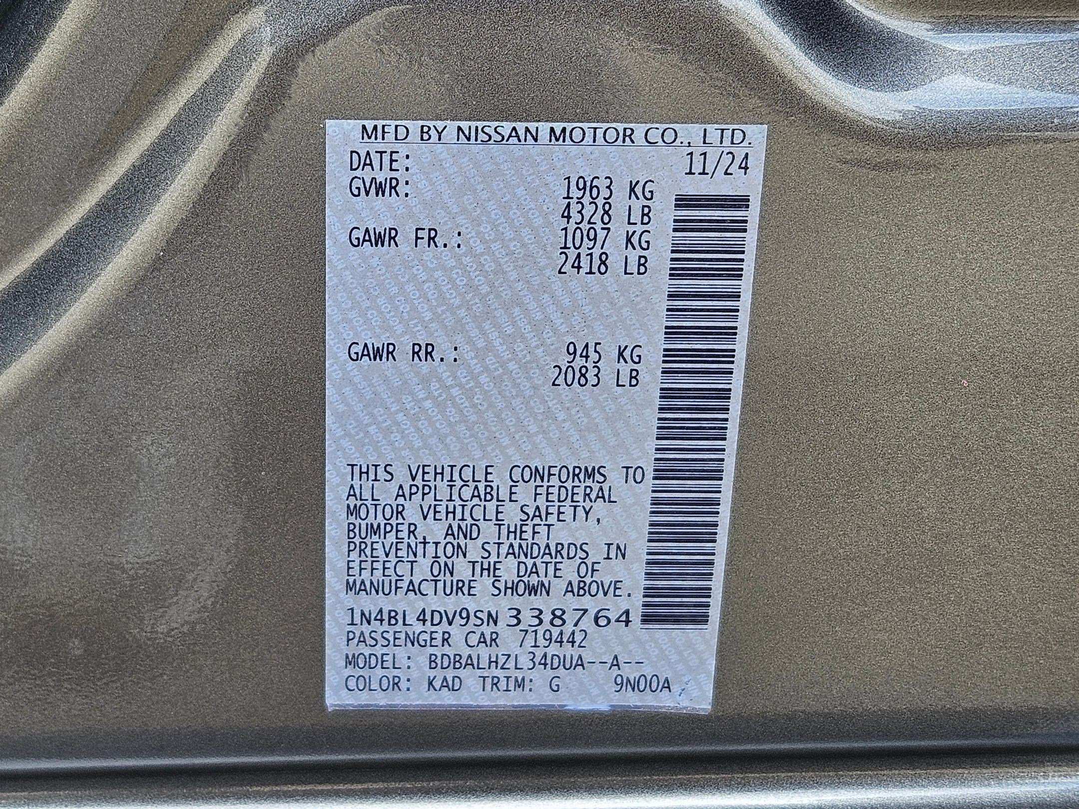 Used 2025 Nissan Altima 2.5 SV FWD image 32