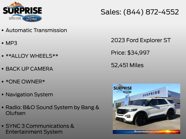 Certified 2023 Ford Explorer ST w/ Equipment Group 401A AWD/4WD image 32
