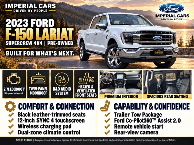 Certified 2023 Ford F150 Lariat w/ Equipment Group 502A High AWD/4WD image 6