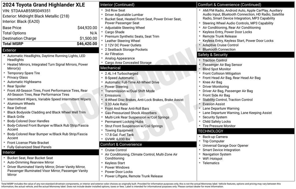 Used 2024 Toyota Grand Highlander AWD image 27