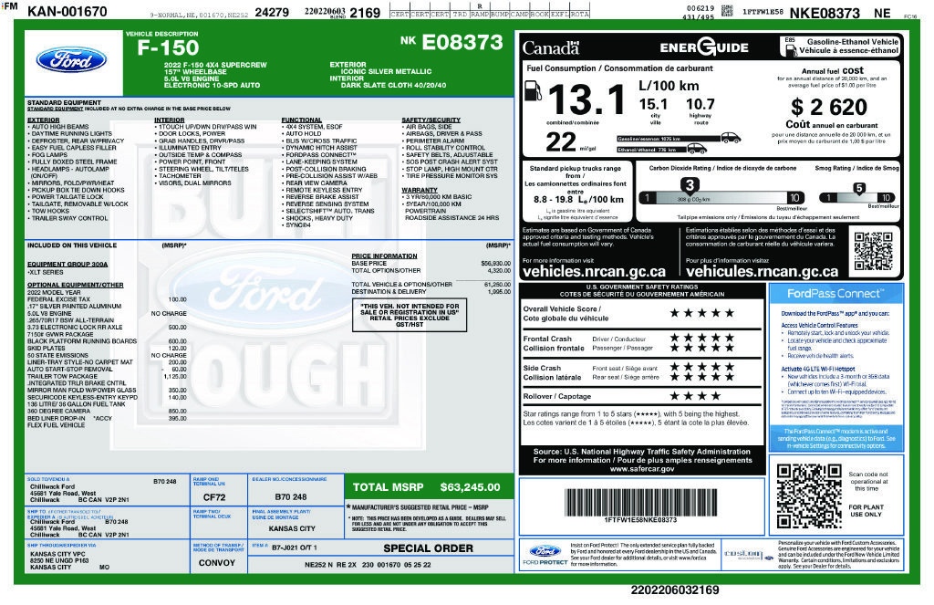 Certified 2022 Ford F150 XLT w/ Trailer Tow Package AWD/4WD image 37