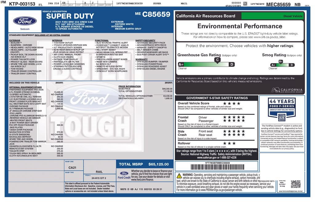 Certified 2021 Ford F250 XLT w/ XLT Premium Package AWD/4WD image 3