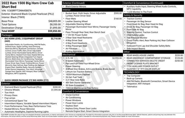 Used 2022 RAM 1500 Big Horn AWD/4WD image 35
