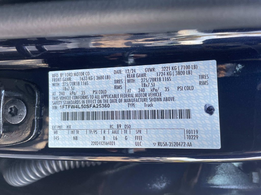 Certified 2025 Ford F150 Tremor w/ Equipment Group 402A High AWD/4WD image 21