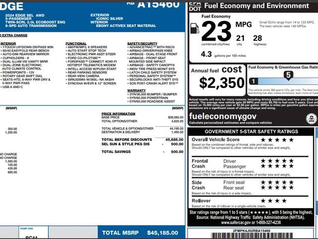 Certified 2024 Ford Edge SEL w/ Convenience Package AWD/4WD image 5
