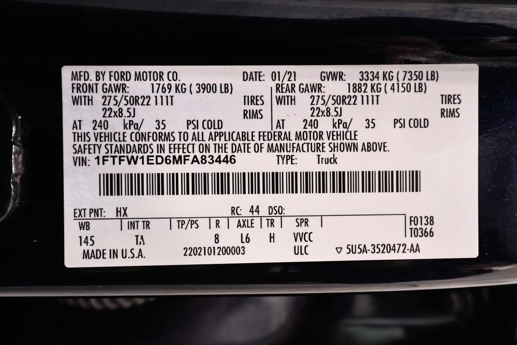 Certified 2021 Ford F150 Limited AWD/4WD image 49