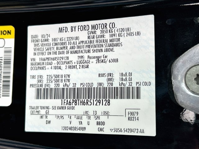 Certified 2024 Ford Mustang Coupe RWD image 37