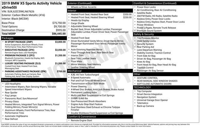 Used 2019 BMW X5 xDrive50i w/ M Sport Package image 9