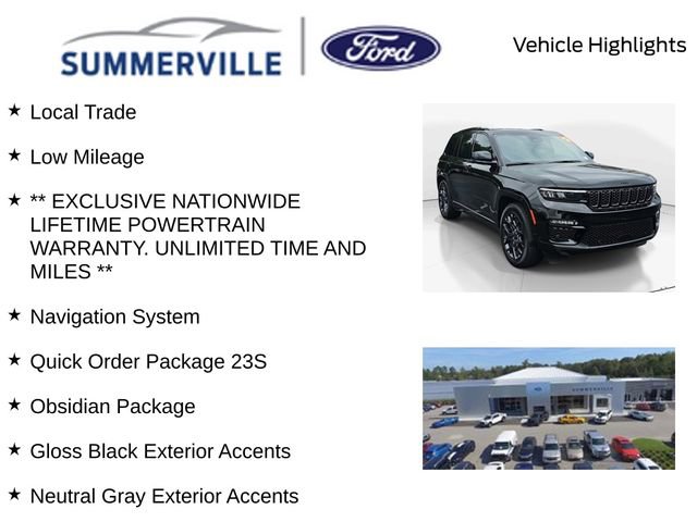 Used 2025 Jeep Grand Cherokee Summit w/ Obsidian Package AWD/4WD video 2