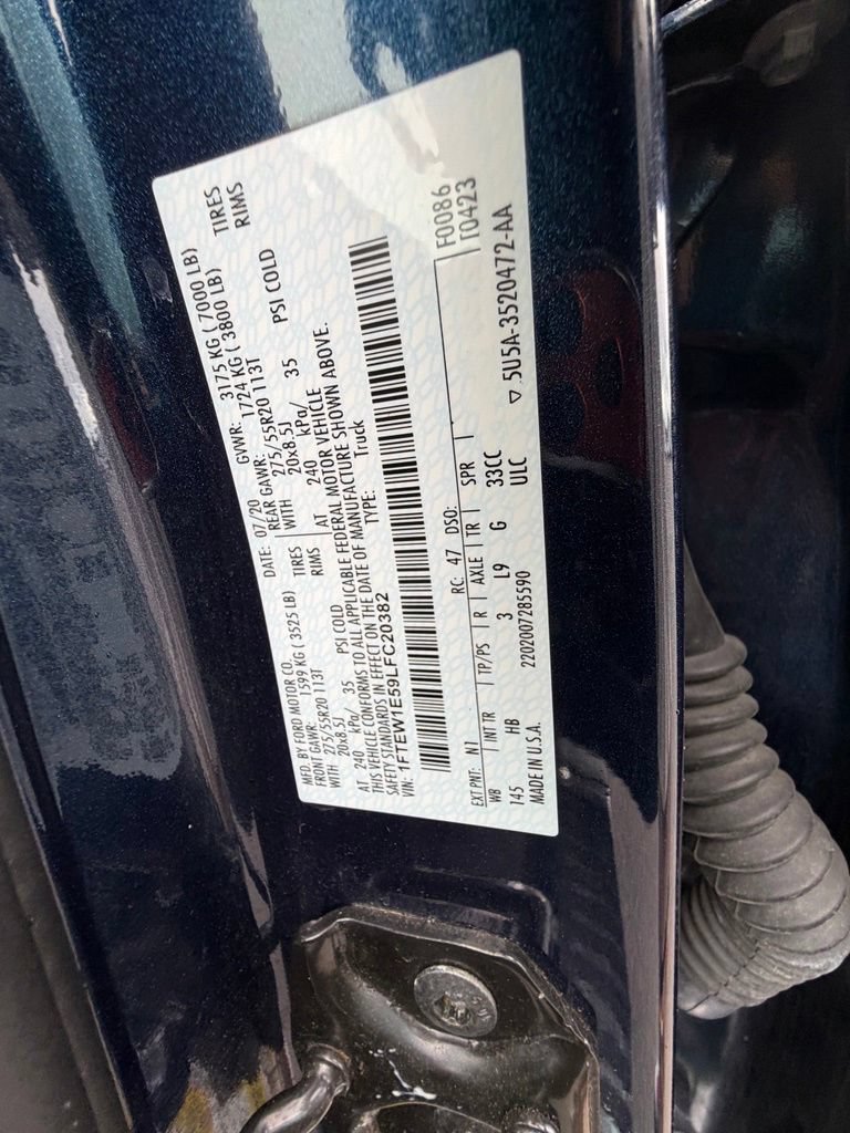 Certified 2020 Ford F150 Lariat w/ Equipment Group 502A Luxury AWD/4WD image 50