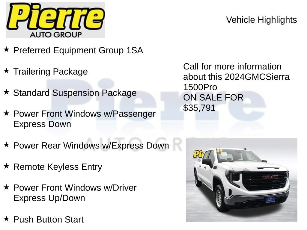 Used 2024 GMC Sierra 1500 Pro w/ Trailering Package