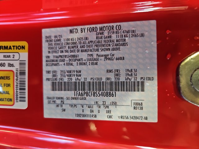 Certified 2025 Ford Mustang GT Premium RWD image 34