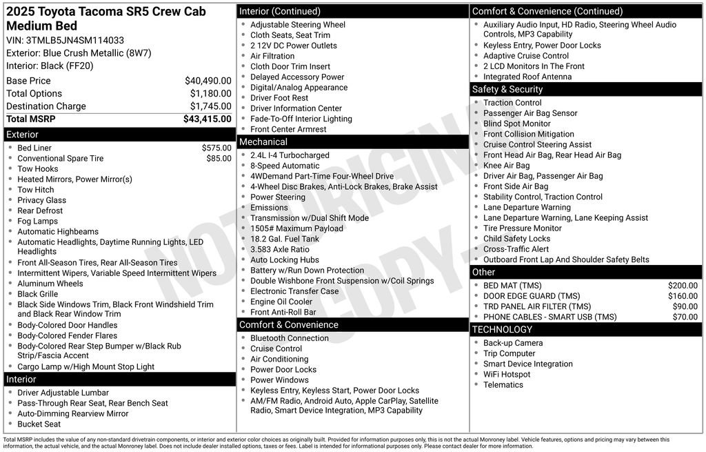 Used 2025 Toyota Tacoma SR5 AWD/4WD image 36