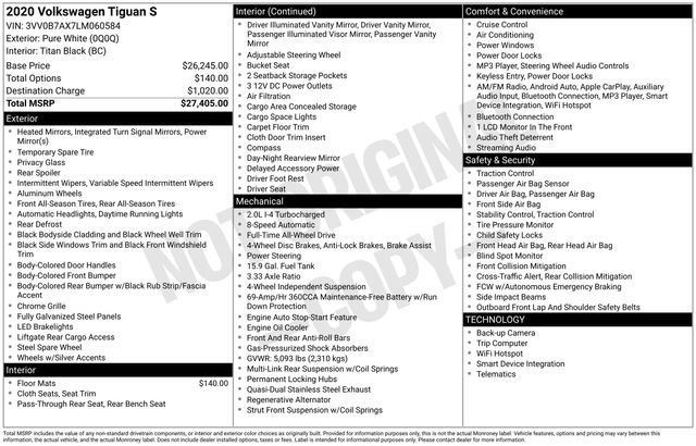 Used 2020 Volkswagen Tiguan S image 11